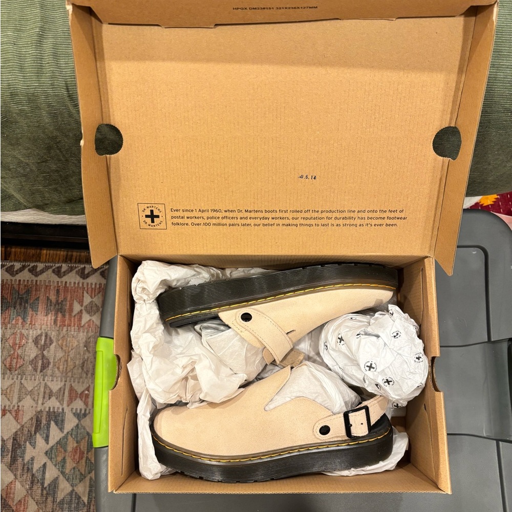 Dr. Martens Beige Leather Sandals